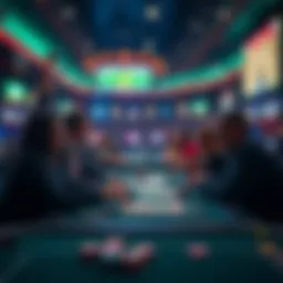 Group of players celebrating while playing stadium craps inside Borgata Casino