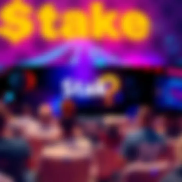 A banner showing anticipation for Stake's monthly bonus with lively colors and a question mark, reflecting the excitement and speculation around the bonus release.