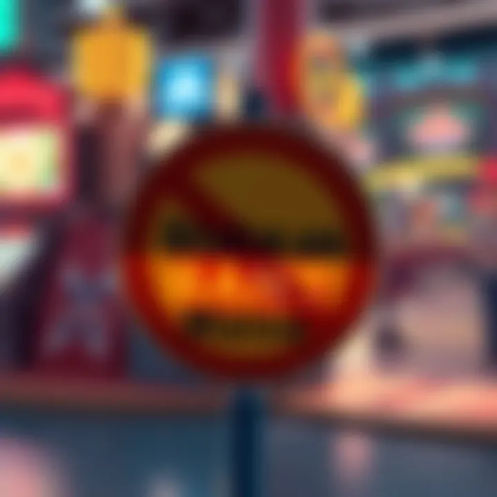 Illustration showing a warning sign about the Stake.us ban in Maine, highlighting the impact on local gamblers.