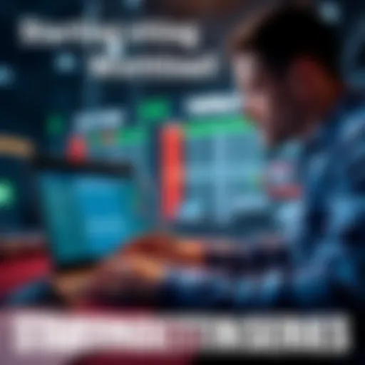 A person looking at betting odds on a laptop, planning strategies for a betting series