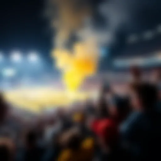 Fans cheering at the Steelers vs Chargers football game