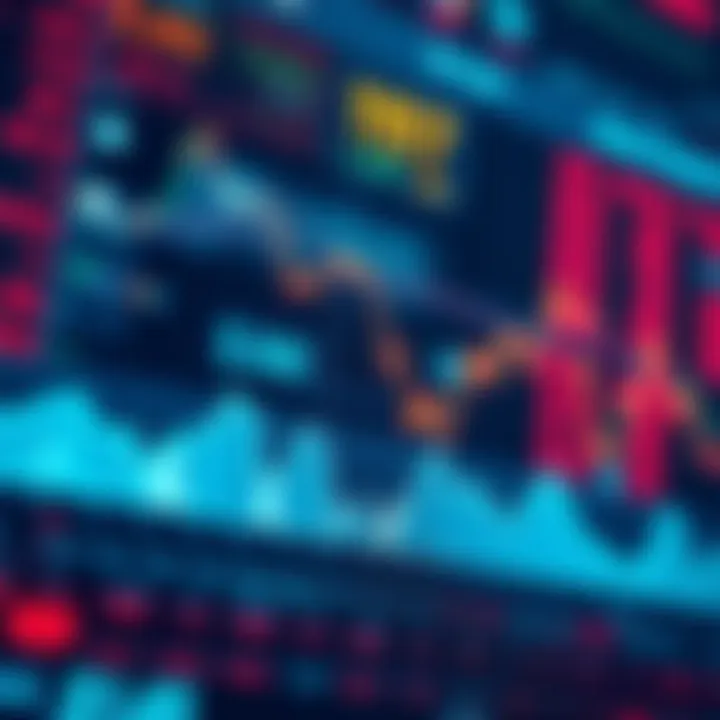 A graph showing a downward trend in stock prices, indicating a significant drop.