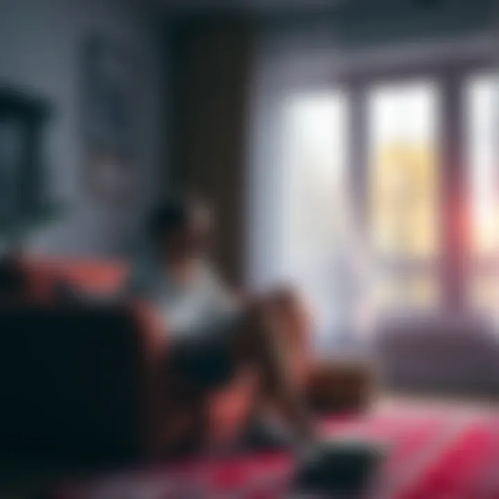 Individual sitting in a cozy room, sharing their personal story of battling gambling addiction, expressing hope for positive outcomes.