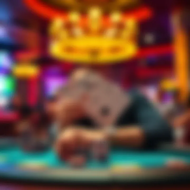 A player celebrating a straight flush hand in Texas Ultimate Holdem at Hardrock Atlantic City.