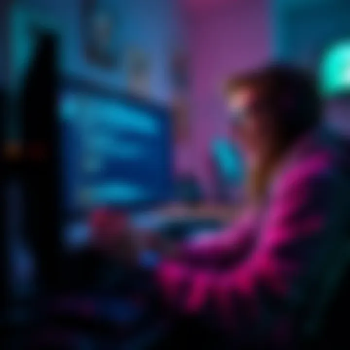 Streamer entering secret codes A streamer looking excited while inputting codes on a computer screen during a live broadcast, surrounded by chat messages from viewers.