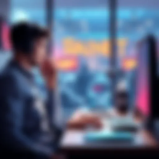 Streamer sharing his negative experience with Rainbet A streamer sitting at a desk, looking frustrated while discussing his losses with Rainbet and poor customer service.