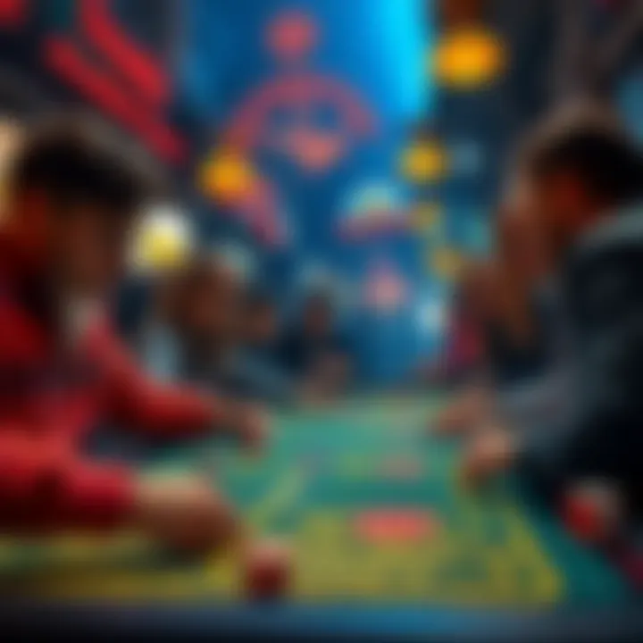 Group of people playing Street Craps with dice on the street