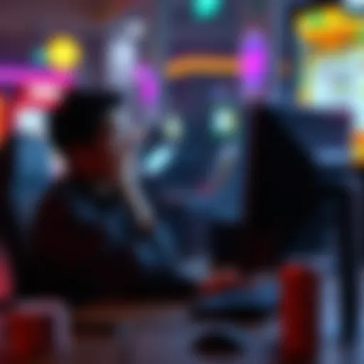 A person sitting at a computer looking stressed and defeated while playing online slots.