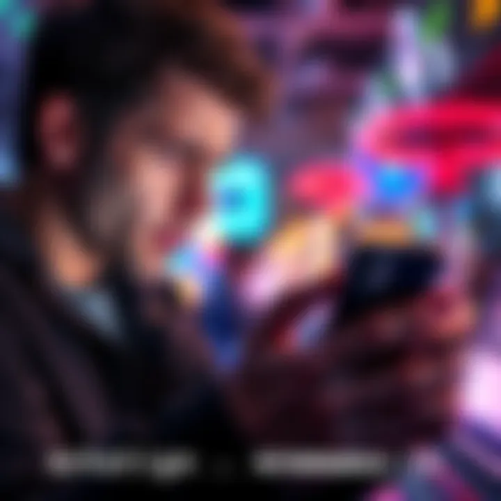 Struggling with Withdrawals A frustrated person looking at their phone while trying to withdraw funds from a gambling platform, showing confusion and concern.