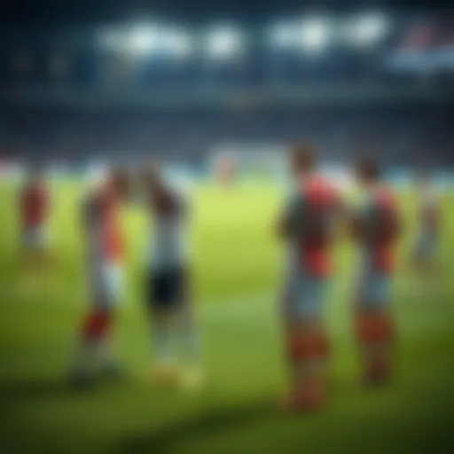 Players from Stuttgart showing frustration on the field after a disappointing match