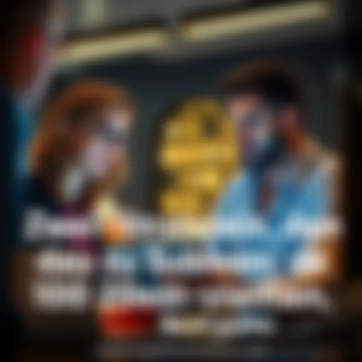 Two people discussing strategies for success with a notebook and laptop