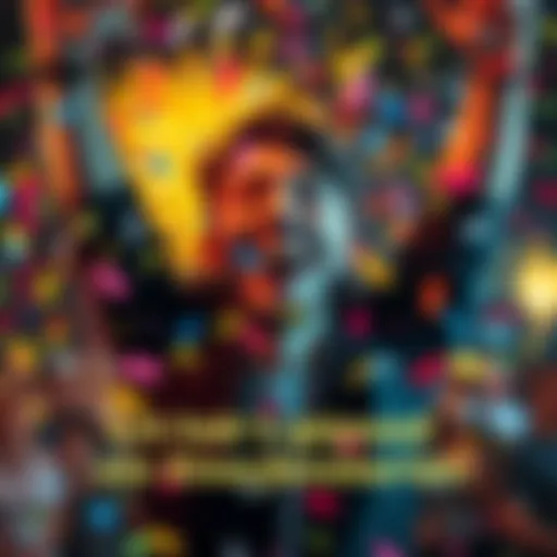 A person celebrating their success with a big smile, surrounded by colorful confetti