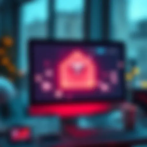 A visual representation showing a computer screen with an email interface featuring diamond icons, symbolizing the successful implementation of the new email functionality.