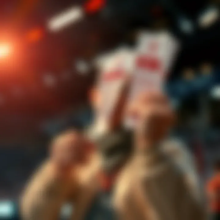 A person celebrating with sports betting slips in hand, showing excitement for winning bets and upcoming opportunities.