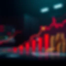 A graph showing a sharp increase in profit, symbolizing the successful application of the Martingale strategy with a financial goal projection.