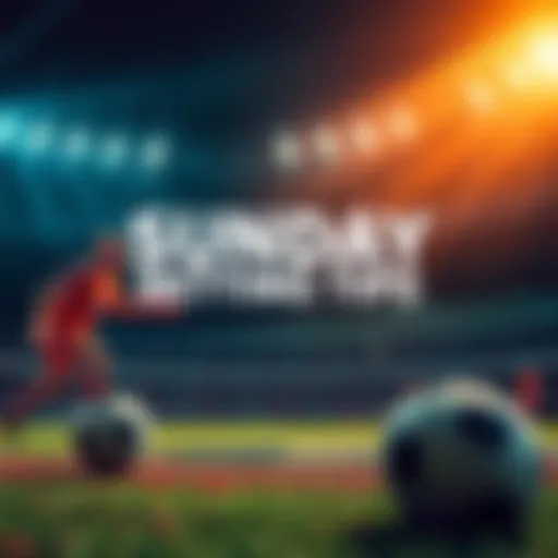 A visual of exciting betting options for Sunday games, highlighting various sports and odds