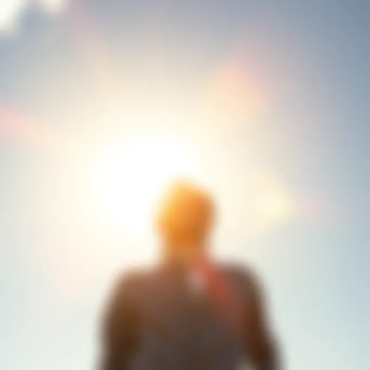 A person standing under a bright sun with a smile, representing optimism and positivity