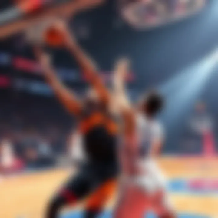 Phoenix Suns player shooting the ball while Los Angeles Clippers player defends during a basketball game