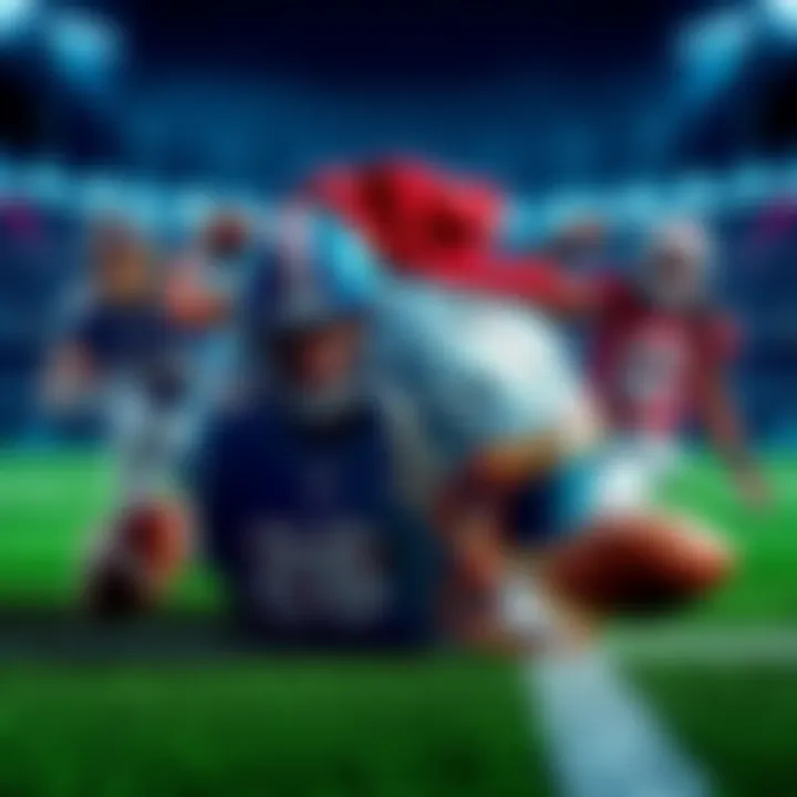 A collage of football statistics, player analysis, and game strategy tips for Super Bowl 2026