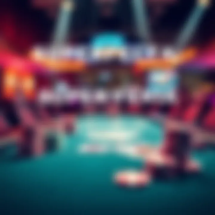 Graphic showing a poker table with cards and chips, announcing a chance to win a WSOP ticket in a betting event.