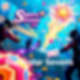 A vibrant scene showcasing the exciting gameplay of Superstar Sevens FTE, featuring colorful graphics and dynamic action elements.