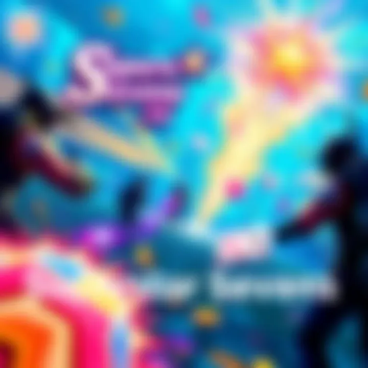 A vibrant scene showcasing the exciting gameplay of Superstar Sevens FTE, featuring colorful graphics and dynamic action elements.