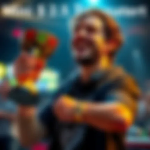 A joyful player holding a trophy after winning a tournament unexpectedly