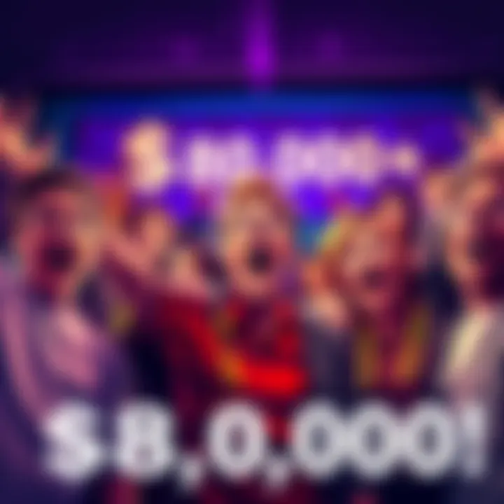 Group of people showing excitement and disbelief at the news of reaching $80,000