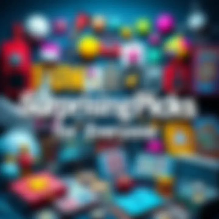 A collage of various fun and surprising items, including colorful gadgets, quirky books, and entertaining games, all arranged playfully.