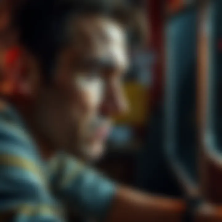 A person looks anxious and sweaty while working on a task, reflecting on their feelings about the process.