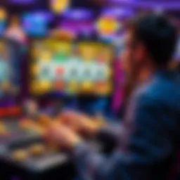 A person playing a Sweep Slot game on a computer with coins and bonuses displayed on the screen