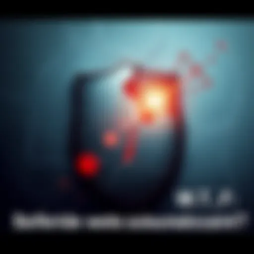 A broken shield with cracks, representing the fragile state of security in today's world.