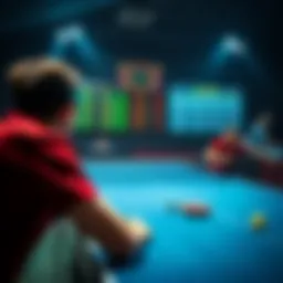 A table tennis match with players focused on the game, surrounded by betting odds and a scoreboard