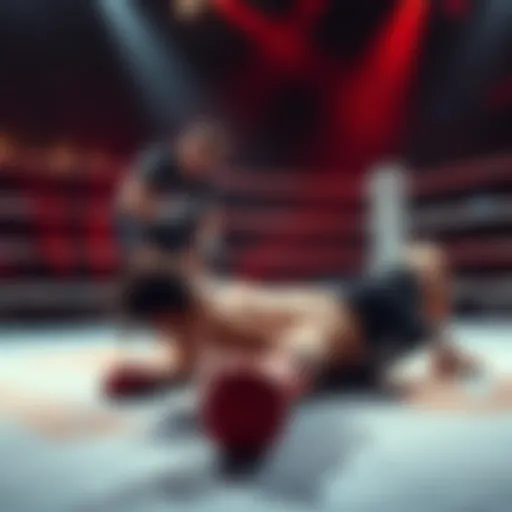 Taira on the mat after being knocked out by Van during the first round of their fight.