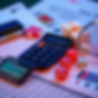 A graphic showing a calculator, tax forms, and symbols of online gaming like cards and dice, representing tax implications for online game winnings in Kentucky.
