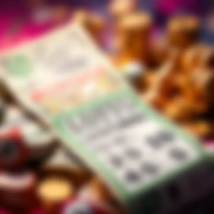 A close-up of a TD Lotto ticket alongside a pile of cash, representing chances of winning and strategies for players.