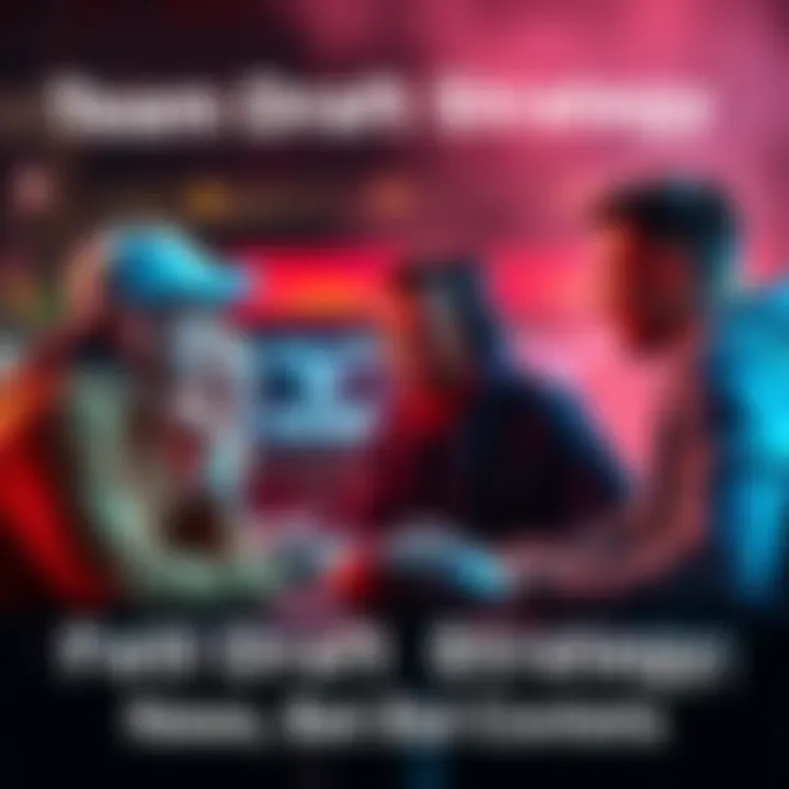 People discussing their team lineup for the Pre NFL Best Ball Contest