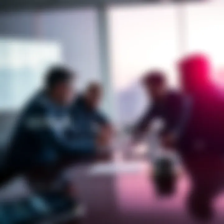 An analysis of a sports team discussing player sales and strategies in a meeting room