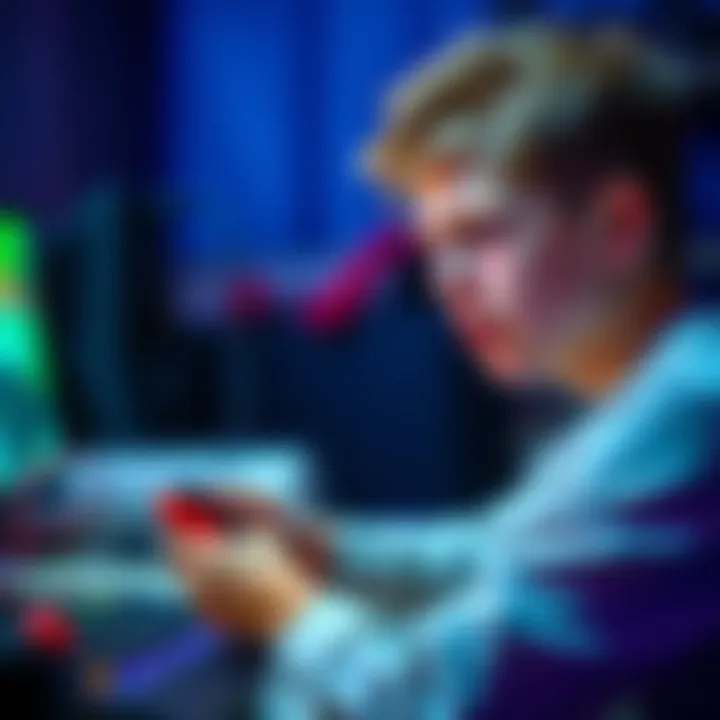 A young boy gaming on a computer with a concerned expression, showing potential issues with online gambling access.