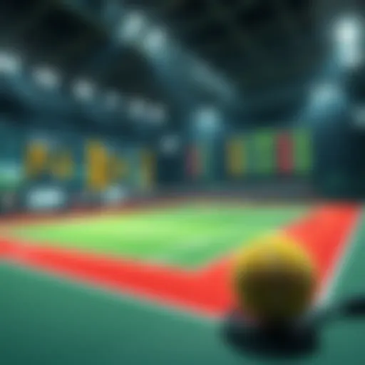 A collage of tennis betting tips with a tennis court and odds displayed