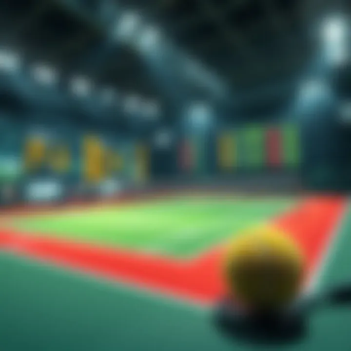A collage of tennis betting tips with a tennis court and odds displayed