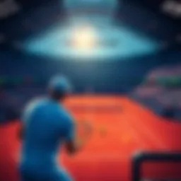 Tennis match at the French Open Players competing in a tennis match during the French Open 2026
