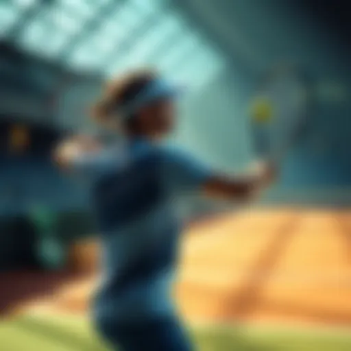 A tennis player serves on a court, showcasing strategy and skill for upcoming matches.