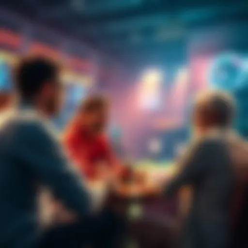 People engaging in a lively discussion about tennis betting tips and strategies
