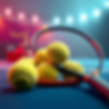 A visual representation of tennis betting odds and predictions for the French Open 2026, featuring tennis balls and a racket.