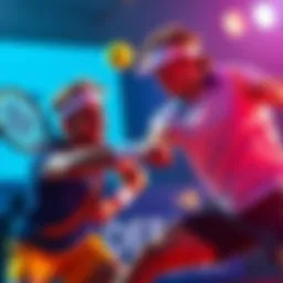 Two tennis players compete during a thrilling match at the ATP Delray Beach tournament