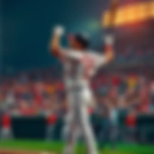 Teoscar Hernandez celebrating a successful hit in a baseball game