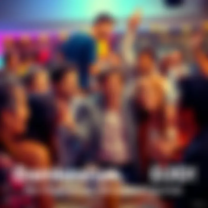 Thank You Celebration A group of diverse people happily celebrating and expressing gratitude together at a community event.