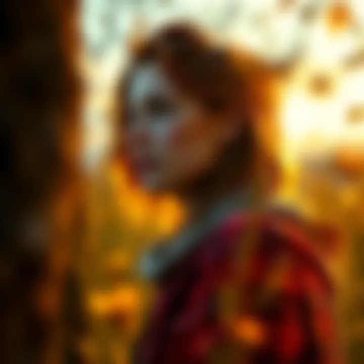 A person reflecting on positive moments with a thoughtful expression, surrounded by nature.