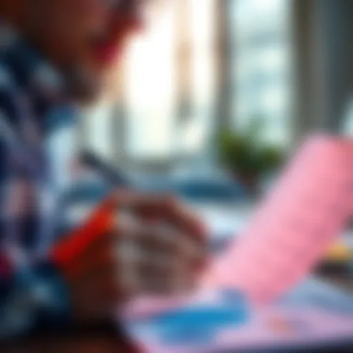 A person reviewing a checklist with a pen, planning for Thursday strategies